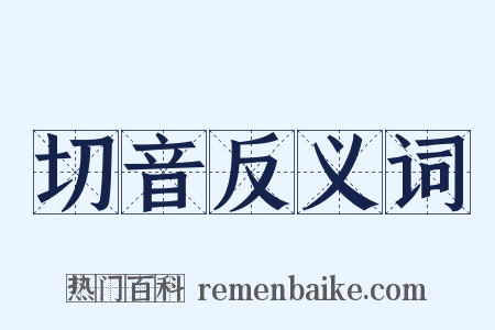切音反义词是什么意思的图片